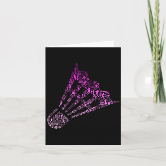 Shuttle Badminton Player Shirt Womens Badminton Karte (Vorderseite)