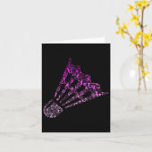 Shuttle Badminton Player Shirt Womens Badminton Karte (Gelbe Blume)