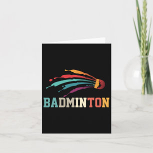 Shuttle Badminton Player Sporttrainer Team Karte
