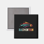 Shuttle Badminton Player Sporttrainer Team Magnet (Vorderseite/Rückseite)