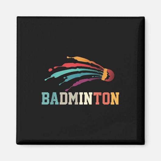 Shuttle Badminton Player Sporttrainer Team Magnet (Vorne)