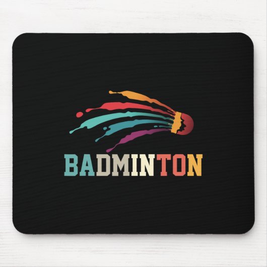 Shuttle Badminton Player Sporttrainer Team Mousepad (Vorne)