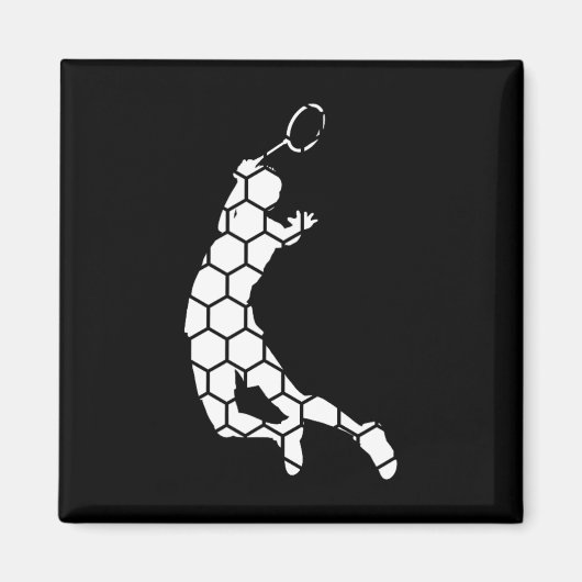 Shuttle Badminton Squash Badminton Player Magnet (Vorne)