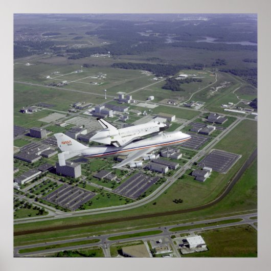 Shuttle Challenger auf dem Shuttle Carrier Poster (Vorne)