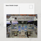 Shuttle Cockpit Postkarte (Vorne/Hinten)