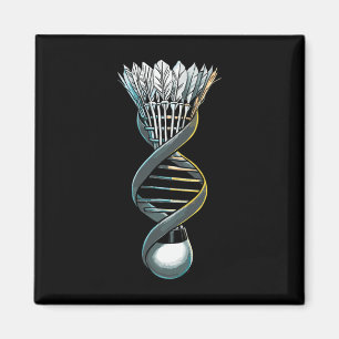 Shuttle Court - Racquet Player Badminton in meinem Magnet