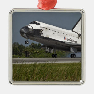 Shuttle Endeavor landet Kennedy Space Center Silbernes Ornament