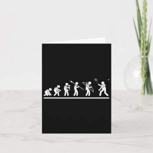 Shuttle Evolution Men Women Funny Badminton Karte