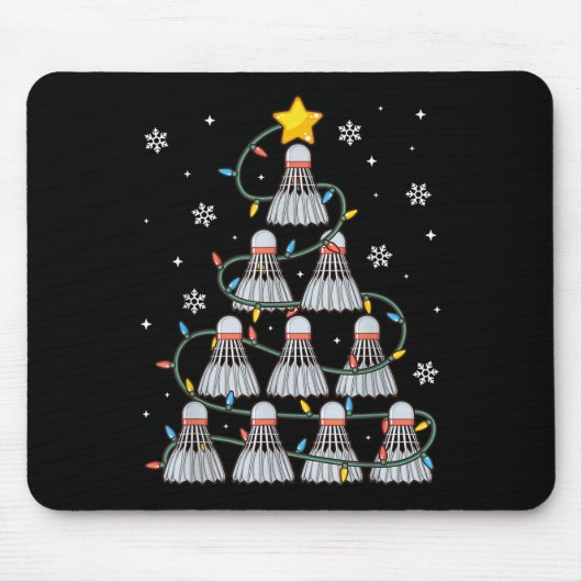 Shuttle Graphic Badminton Player Shirt Gift Christ Mousepad (Vorne)