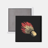Shuttle Graphic Badmintonist Magnet (Vorderseite/Rückseite)