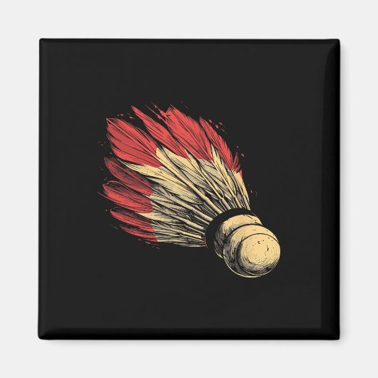 Shuttle Graphic Badmintonist Magnet (Vorne)