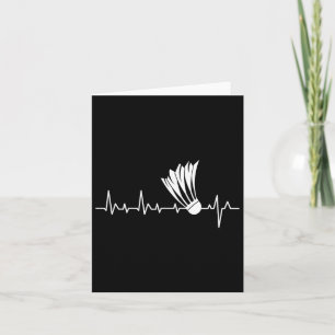 Shuttle Heartbeat - Badminton Player Sports Lover Karte