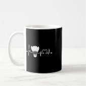 Shuttle Heartbeat Funny Badminton Player Geschenk Kaffeetasse (Links)