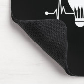 Shuttle Heartbeat Funny Badminton Player Geschenk Mousepad (Ecke)