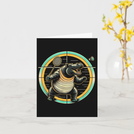 Shuttle Hippo Badminton Karte (Gelbe Blume)