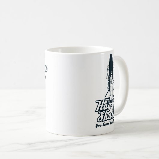 Shuttle Hugger Doppellogo-Tasse Kaffeetasse (VorderseiteRechts)