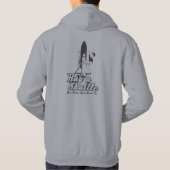Shuttle Hugger verblaßte Logo-Kleid Hoodie (Rückseite)