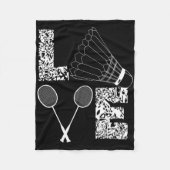 Shuttle Liebe Badminton Lover Racquet Smashs Fleecedecke (Vorderseite)