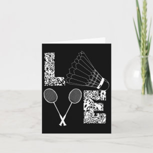 Shuttle Liebe Badminton Lover Racquet Smashs Karte