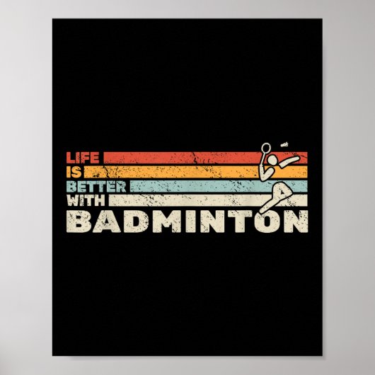 Shuttle Life mit Badminton Racket für Poster (Vorne)