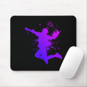 Shuttle Mens Squash Badminton Player Badminton Mousepad (Mit Mouse)