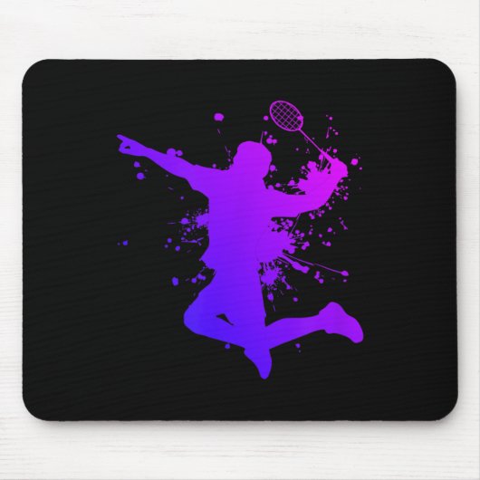 Shuttle Mens Squash Badminton Player Badminton Mousepad (Vorne)