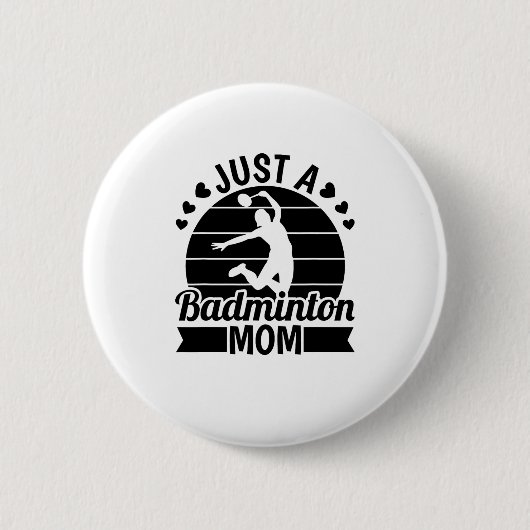 Shuttle Player Court - Team Racket Just A Badminto Button (Vorderseite)