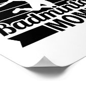 Shuttle Player Court - Team Racket Just A Badminto Poster (Ecke)