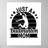 Shuttle Player Court - Team Racket Just A Badminto Poster (Vorne)