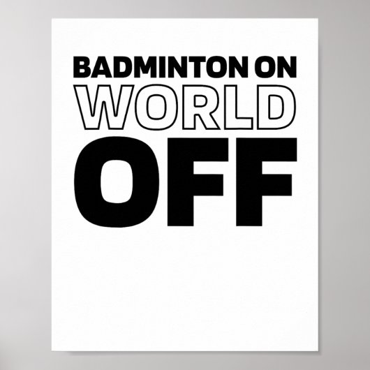 Shuttle Racket - Court Racquet Badminton on World Poster (Vorne)