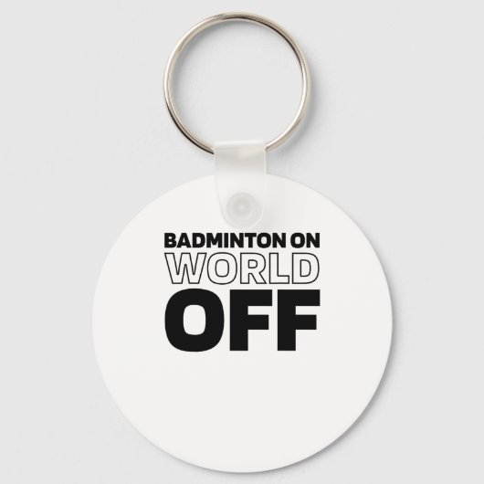 Shuttle Racket - Court Racquet Badminton on World Schlüsselanhänger (Vorderseite)