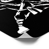 Shuttle Racquet Racket - Team Player Dminton Ninja Poster (Ecke)