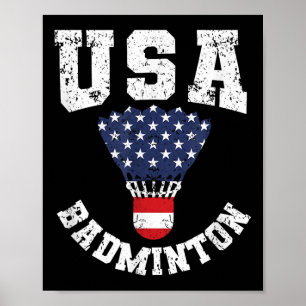 Shuttle Red White Blue 4. Juli Patriotic Usa Badm Poster