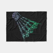 Shuttle Silhouette Dminton Player Shirt Mens Dmint Fleecedecke (Vorderseite (Horizontal))