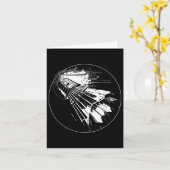 Shuttle Sketch Featherball Karte (Gelbe Blume)