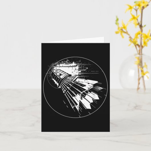 Shuttle Sketch Featherball Karte (Gelbe Blume)