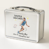 Shuttle Smashing: Wo die Birdie fliegt und champ Metall Brotdose (Vorderseite)