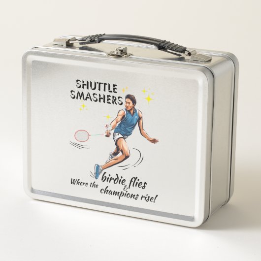 Shuttle Smashing: Wo die Birdie fliegt und champ Metall Brotdose (Vorderseite)