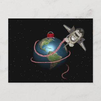 Shuttle STS Santa Christmas Feiertagspostkarte