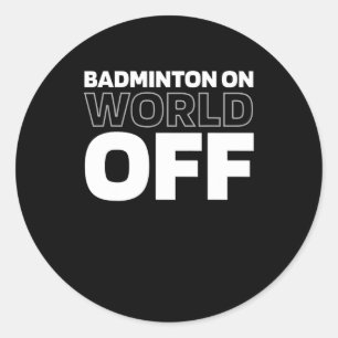 Shuttle Team Court Player Racket Dminton in der We Runder Aufkleber