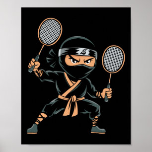 Shuttle Team Racket - Court Racquet Dminton Ninja Poster