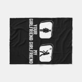 Shuttle Your Girlfriend Meine Freundin Funny Dmint Fleecedecke (Vorderseite (Horizontal))