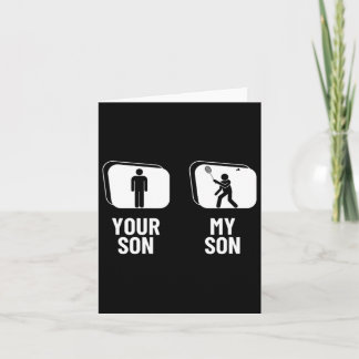Shuttle Your Son My Son Vater Mama Funny Dminton Karte