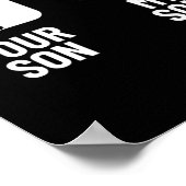 Shuttle Your Son My Son Vater Mama Funny Dminton Poster (Ecke)