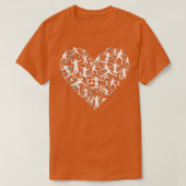Shuttlecock As Heart Badminton T-Shirt (Design vorne)
