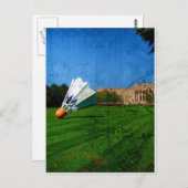 Shuttlecock auf dem Rasen Postkarte (Vorne/Hinten)
