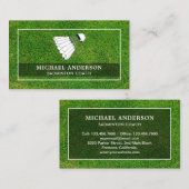 Shuttlecock Beruflich Badminton Coach Visitenkarte (Vorne/Hinten)