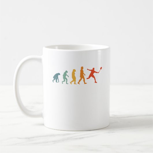 Shuttlecock Evolution Retro Badminton Kaffeetasse (Links)