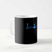 Shuttlecock Heartbeat Badminton Geschenke Kaffeetasse (Vorderseite Links)