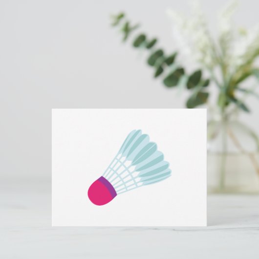 Shuttlecock Postkarte (Stehend Vorderseite)